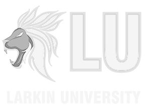 Larkin University logo in white